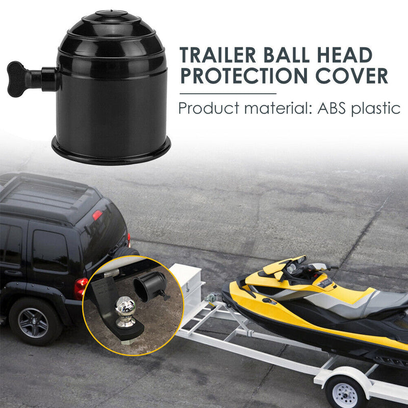 Universal 50mm Tow Bar Ball Cover Cap Hood for Trailer Hitch Caravan Protector