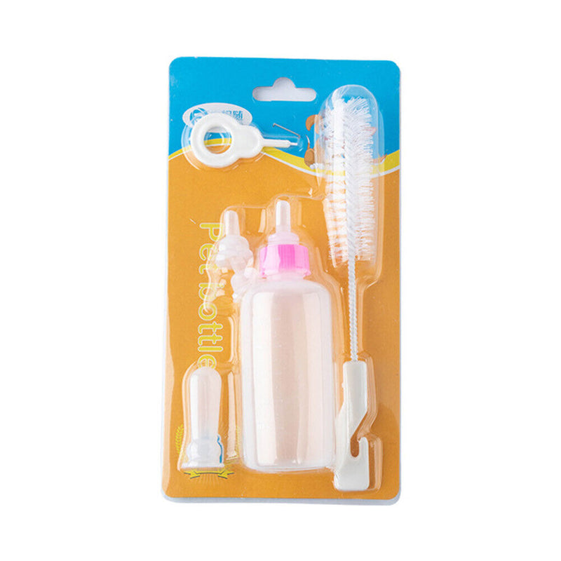Silicone Feeding Bottle Set Dog Cat Baby Nursing Water Milk Feeder Pet Suppli