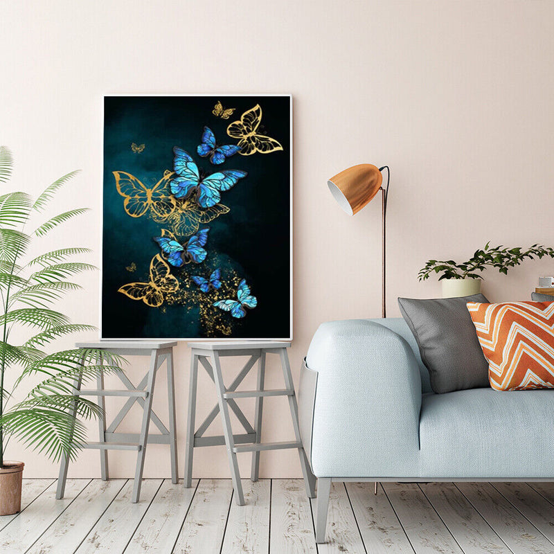 DIY Hand Painted Paint By Numbers Oil Canvas Pictures Artwork Butterfly Kit G