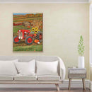 5D Rhinestone Pictures DIY Red Tractor Full Round Drill Diamond Painting Kit