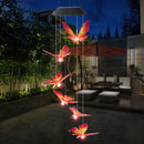 LED Solar Wind Chime Butterfly Light Color Changing IP65 Hanging Lamp (A) Newly