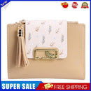 Tassels Women Short Wallet PU Leather Clutch Card Bag Female Purse (Coffee)