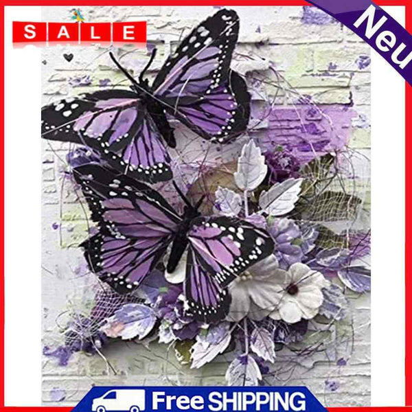 Purple Butterfly Oil Paint By Numbers Canvas Picture DIY Home Decoration Gift