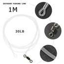Outdoor 1m Carp Fishing 30LB Nylon Mono Fishing Line Core Tackle(White)