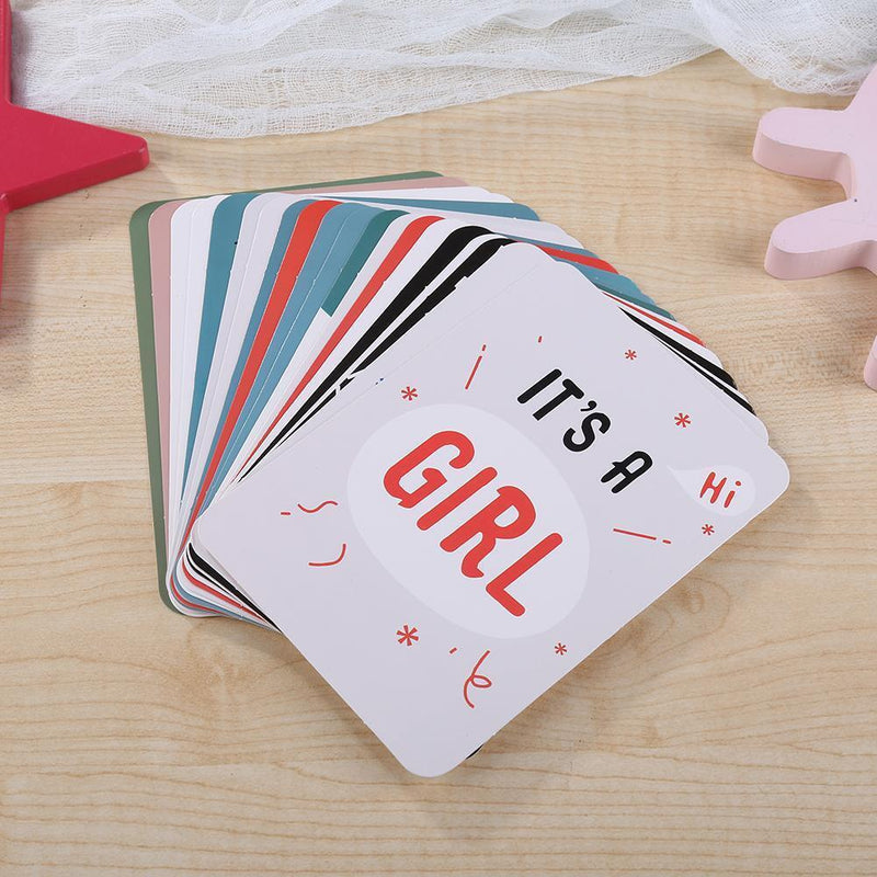 1 Set Baby Birth Month Days Commemorative Card Pregnant Women Photo Backgro