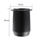 Alloy Coffee Dosing Cup Powder Feeder Coffee Tamper Kitchen Tool (Black)