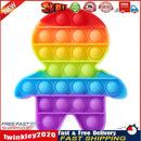 Silicone Push Bubble Fidget Anti Stress Autism Need Toys Rainbow (Human) Newly