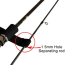 2pcs Fishing Rod Covers Pole Glove Protector+Tie Wrapping Band Belt (Black)