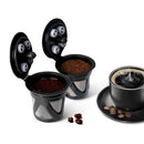 6x Refillable Capsule Coffee K-cup Filter Coffeeware for Keurig (Black)