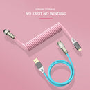Mechanical Keyboard Aviator Cable Coiled Type-C USB Aviation Connector Wire