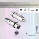 JUNERAIN 3-Pin XLR Female Audio Cable Microphone AV Adapter Video