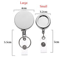 Stationery Metal Anti-Lost Clip Lanyards Badge Holder Key Ring Retractable
