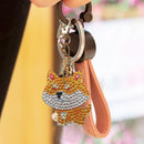 4pcs DIY Special Shape Full Drill Woman Girl Jewelry Keyring Christmas Gift