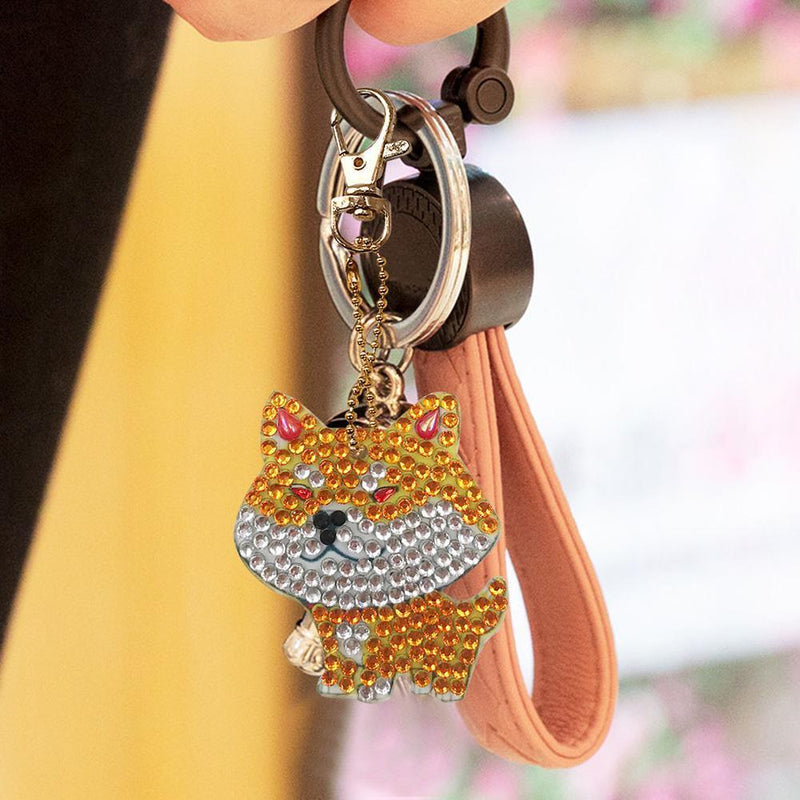 4pcs DIY Special Shape Full Drill Woman Girl Jewelry Keyring Christmas Gift