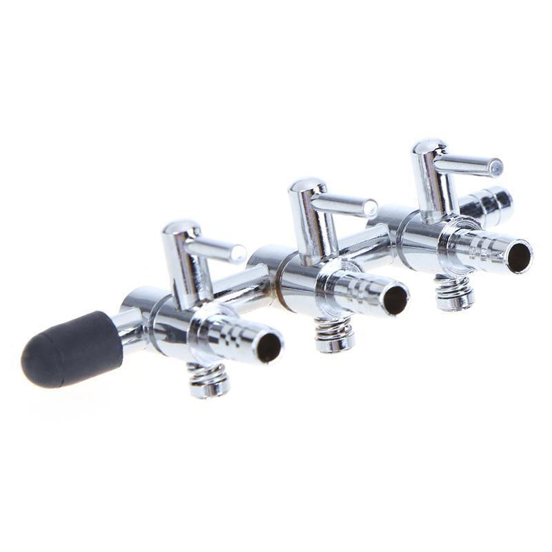 Air Flow Line Stainless Steel Control Valve Aquarium Pump Splitter(3-way) Newly