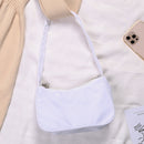 Fashion Women Pure Color Butterfly Chain Underarm Bag Hobos Handbag (White)