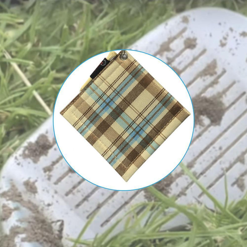 Golf Ball Cleaning Towel Golf Club Head Wiping Cloth Cleaner Tool (Ivory)