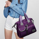 Women Travel Waterproof Nylon Shoulder Mummy Messenger Handbags (Purple)