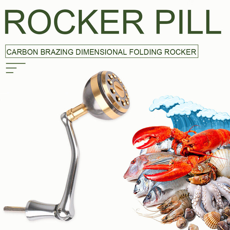 Fishing Reel Handle Grip Pill Spinning Wheel Folding Rocker Arm Fishing Tackle