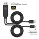 UC-505 1.8m USB Type C to HDMI-Compatible Converter Cable with USB Power Supply