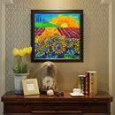 5D DIY Diamond Painting Sunflower Oil Painting Kits Full Round Drill Wall Decor