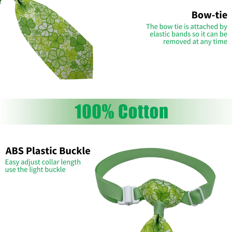 Dog Neck Tie Dog Cat Collar with Necktie St. Patricks Irish Shamrock Collar