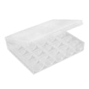 2Pcs Translucent Sewing Machine Empty Bobbins Storage Case Spools Organizer