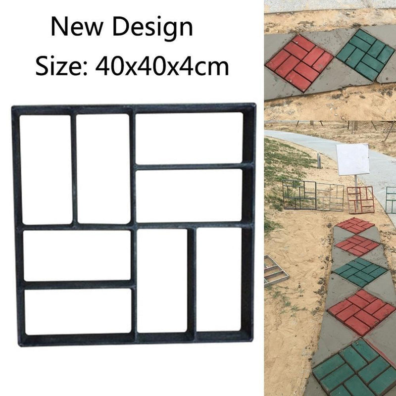 Plastic Garden Stone Path Manufacturer Mold Brick Stone Forming Roads
