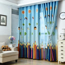 250x100cm Rainbow Pencil Pattern Curtain for Living Room Bedroom (Cloth)