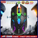 Wired Mouse 6-Key 3200 DPI Luminous Gamer Mice E-Sports Mechanical Mouse