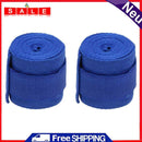 2 Pair 2.5m Sports Cotton Kick Boxing Bandage Sanda Wrist Hand Gloves (Blue)