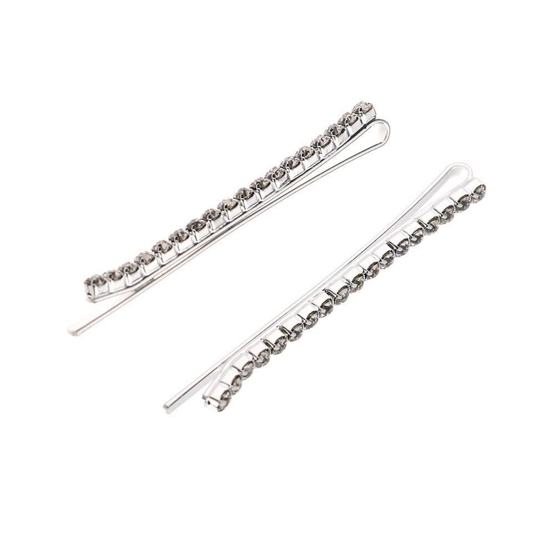 Style Shiny Hair Clips Rhinestones Hairpins Crystal Hairgrip Metal Barrette
