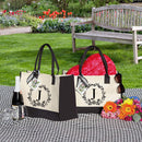 Fashion Canvas Handbag for Women Letter Printed Portable Shoulder Shopping Bag