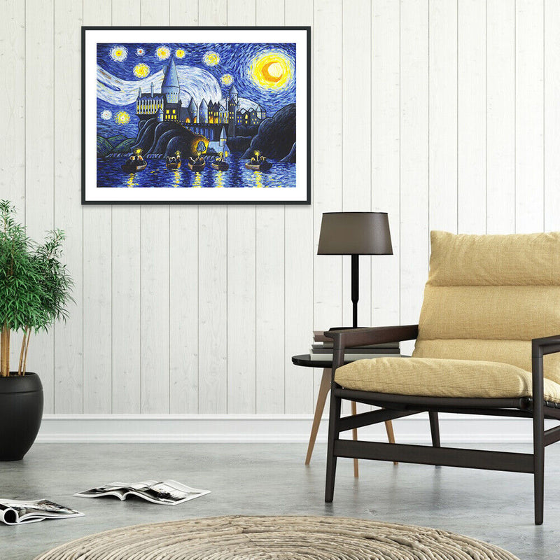 5D DIY Full Drill Diamond Painting Starry Night Cross Stitch Kits Bedroom Decor