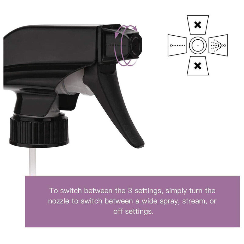4pcs Mist Stream Sprayer Replacement Trigger Handheld Spray Nozzles (Black)