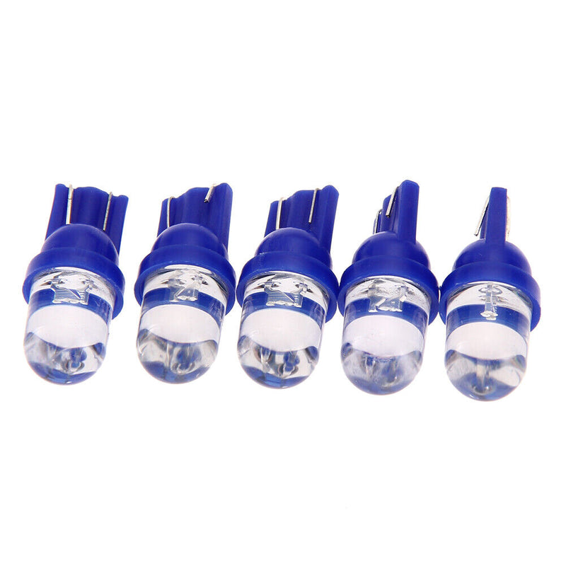 5x T10 194 W5W Blue LED Car Motorcycle Dome Instrument Lights Bulbs Lamps Newly