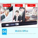 Handheld Portable Image Document Scanner A4 900DPI JPEG/PDF Scanner (Black)