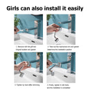 #A 1080 Degree Rotation Faucets Extender Stainless Steel Splash-proof Booster He