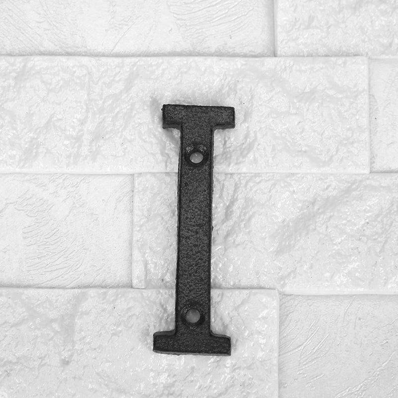 Metal Letters Cast Iron House Sign Doorplate DIY Cafe Wall Decoration (I) Newly