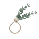 Napkin Holders Eucalyptus Napkin Rings Handmade Wooden Beads Faux Greenery
