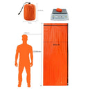 First Aid Sleeping Bag Portable Single Survival Thermal Blanket (Orange) Newly