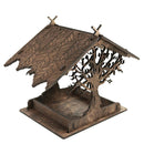 Wooden Bird Feeder Nest Outdoor Tree Branches Carving Hang Birdhouse (B)