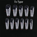 Trapezoid Square Stiletto Coloured Glaze Design False Tips Press on Nails