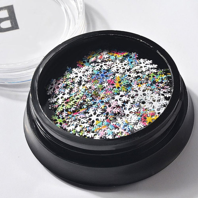DIY Art Tips Glitter Flakes Christmas Manicure Decor Snowflake Nail Sequins
