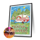 5D Full Round Drill Drawing Picture Camping Bus Diamond Painting Room Ornamen