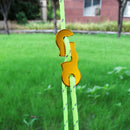 20pcs Outdoor Camping Tent Parachute Cord Rope Buckle Fastener (Orange) Newly