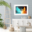 Art Canvas Oil Kit Drawing By Numbers Ice Fire Phoenix DIY Hand Painted Painting