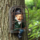 Outdoor Ornament Garden Decoration Elf Gnome Tree Sculpture Window Dwarf Statue