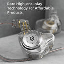 KZ-EDX Pro HIFI Bass Earphones Sport Monitor Headphone (Transparent w/ Mic)