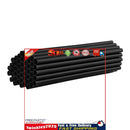 Drinking Straws Stripe Colourful Plastic Drinking Straws (250 Pack Black) Newly